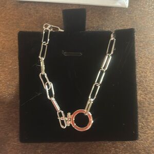 Mint silver paperclip bracelet 7.5 inch adjustable Brand new